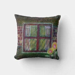 Cojín Decorativo Almohada, ladrillos y flores