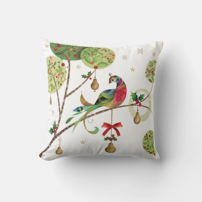 Cojín Decorativo Almohada-Perdiz del día de fiesta (Anverso)