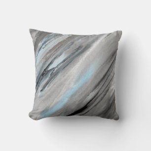 Cojín Decorativo Almohadilla abstracta gris azul