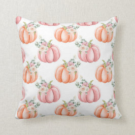 Cojín Decorativo Almohadilla de calabaza color agua rosada de otoño