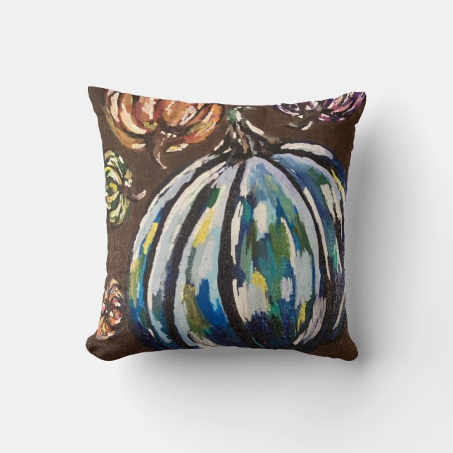 Cojín Decorativo Almohadilla de calabaza de otoño (Anverso)