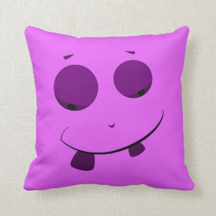 Cojín Decorativo Almohadilla de la cara púrpura