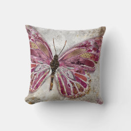Cojín Decorativo Almohadilla de la mariposa de rubefacción