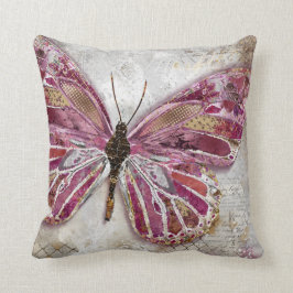 Cojín Decorativo Almohadilla de la mariposa de rubefacción