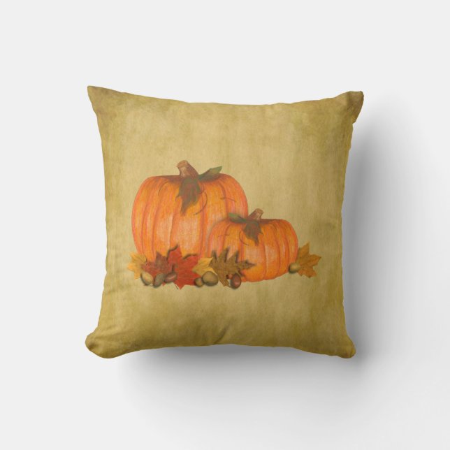 Cojín Decorativo Almohadilla de las calabazas de otoño (Anverso)