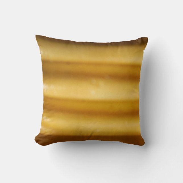 Cojín Decorativo almohadilla de olla de tiras amarillas casi sólida (Anverso)