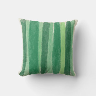 Cojín Decorativo almohadilla de patrón rayado verde
