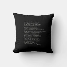 Cojín Decorativo Almohadilla negra con poema inspirador 'Dios está