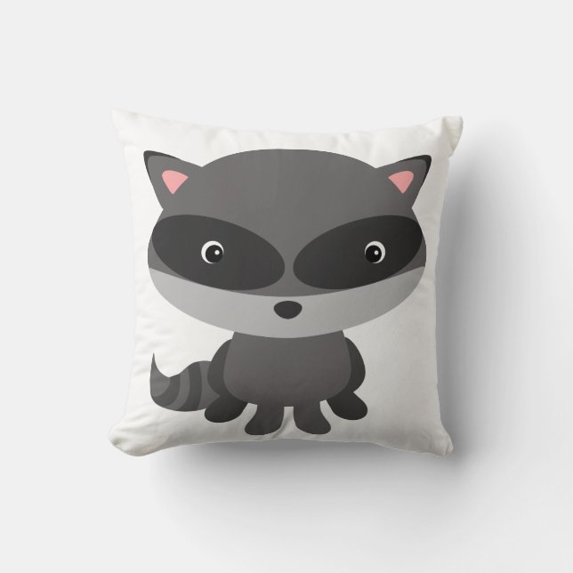 Cojín Decorativo almohadillas de RACCOON CUBIERTO (Anverso)