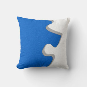 Cojín Decorativo Almohadillas de rompecabezas azules