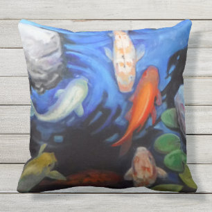Cojín Decorativo Almohadillas exteriores de verano Koi grandes