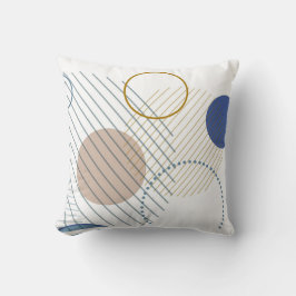 Cojín Decorativo Almohadón abstracto azul y dorado
