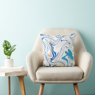 Cojín Decorativo Almohadón Abstracto Coastal Vibes – Blues Playeros