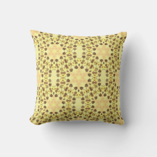 Cojín Decorativo Almohadón abstracto floral amarillo