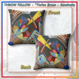 Cojín Decorativo ALMOHADÓN - Abstracto "Tiefes Braun" - Kandinsky