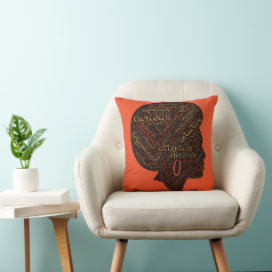 COJÍN DECORATIVO ALMOHADÓN AFRO REINA ORGULLO NEGRO