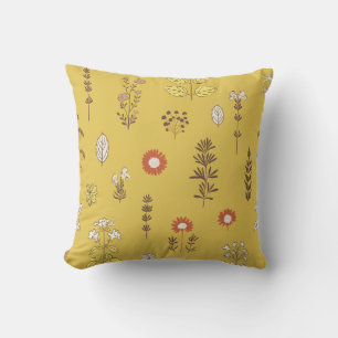 Cojín Decorativo Almohadón Amarillo Mostaza Toque de la Naturaleza