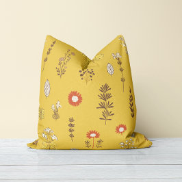 Cojín Decorativo Almohadón Amarillo Mostaza Toque de la Naturaleza