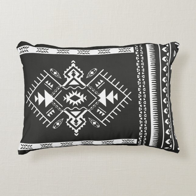 COJÍN DECORATIVO ALMOHADÓN AZTECA TRIBAL (Anverso)