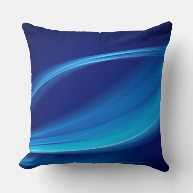 Cojín Decorativo Almohadón - Azul Claro Abstracto (Anverso)