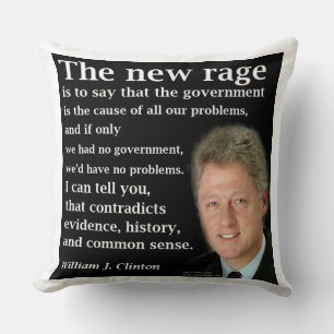 Cojín Decorativo Almohadón con cita de Bill Clinton Sin Gobierno Nu