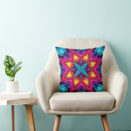 Cojín Decorativo Almohadón con Combinación de Colores Abstractos