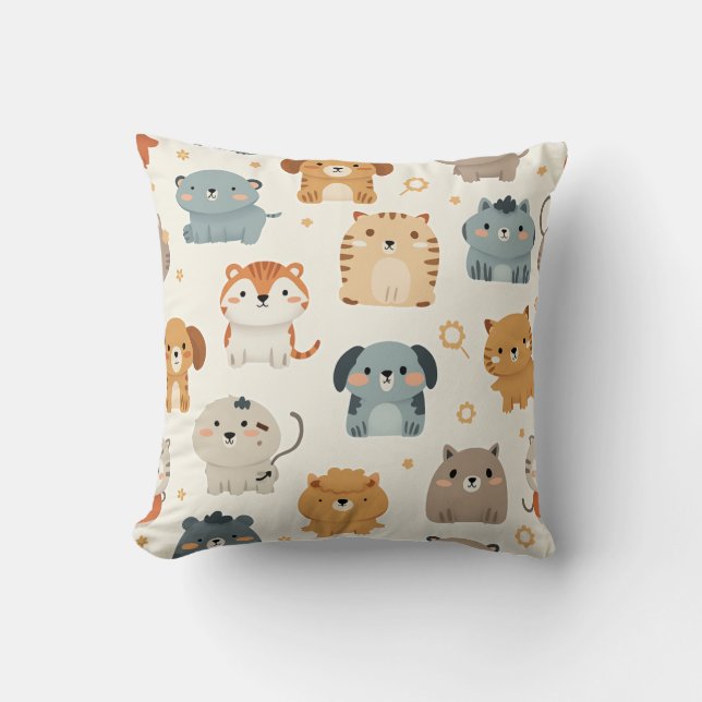 Cojín Decorativo almohadón con estampado animal (Anverso)