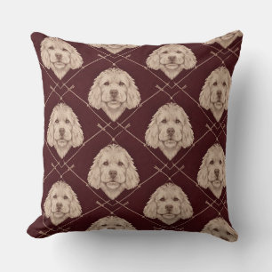 Cojín Decorativo Almohadón con Estampado de Cockapoo Elegante Coj