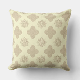 Cojín Decorativo Almohadón con estampado floral marrón arabesco