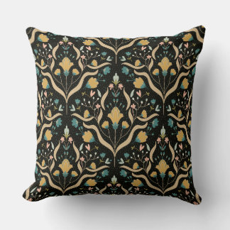 Cojín Decorativo Almohadón con estampado floral oscuro de estilo fo