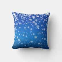 Almohadón Copos de Nieve Azules