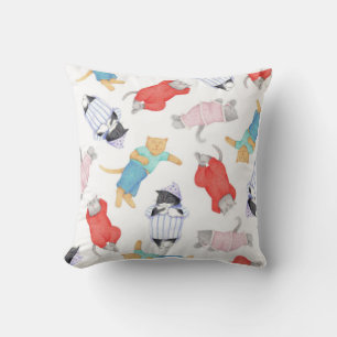 COJÍN DECORATIVO ALMOHADÓN CUADRADO CATS PAJAMAS
