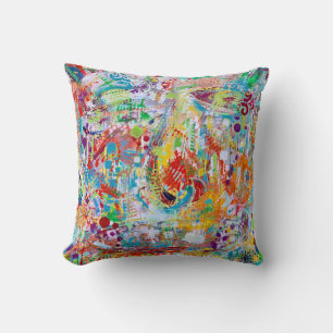 Cojín Decorativo Almohadón de 16 x 16 pulgadas Poly Face Off