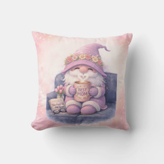 Cojín Decorativo Almohadón de 16x16 Gnome Mejor Mamá