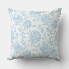 Cojín Decorativo Almohadón de Abuela Costera Azul Blanco