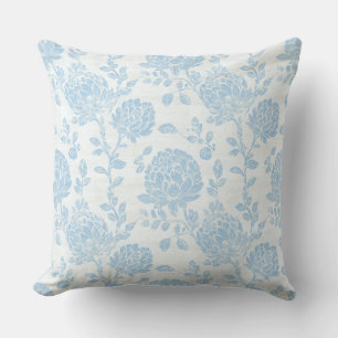 Cojín Decorativo Almohadón de Abuela Costera Azul Blanco
