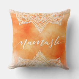 Cojín Decorativo Almohadón de acento naranja blanco