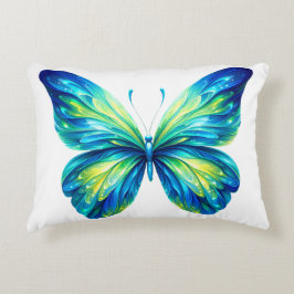 Cojín Decorativo Almohadón de acento personalizado de mariposa colo