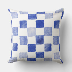 Cojín Decorativo Almohadón de acuarela azul