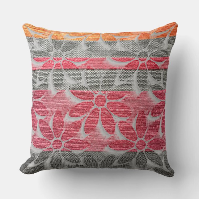 Cojín Decorativo Almohadón de Algodón con Estampado de Margarita de (Anverso)