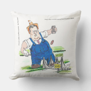 Cojín Decorativo Almohadón de Algodón Divertido Chris Christie