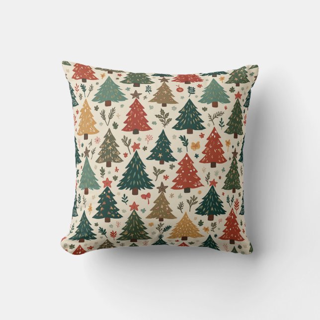 Cojín Decorativo almohadón de árbol de Navidad (Anverso)