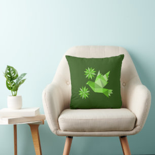 COJÍN DECORATIVO ALMOHADÓN DE ARTE DE PÁJARO