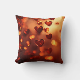 Cojín Decorativo Almohadón de corazones colgantes románticos
