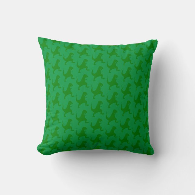 Cojín Decorativo Almohadón de Dinosaurio Verde (Anverso)