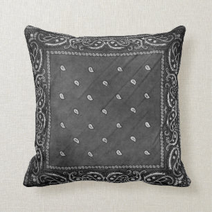 Cojín Decorativo Almohadón de diseño de cachemira negro