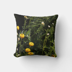 Cojín Decorativo Almohadón de flores amarillas y blancas pequeñas