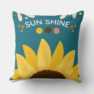 Cojín Decorativo Almohadón de girasol – Decoración floral brillante