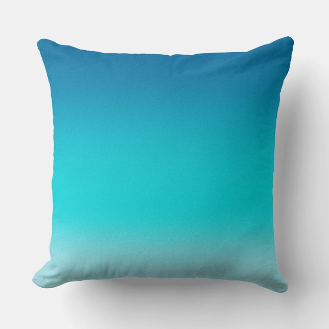Cojín Decorativo Almohadón de gradiente de azul a turquesa Minimali (Anverso)