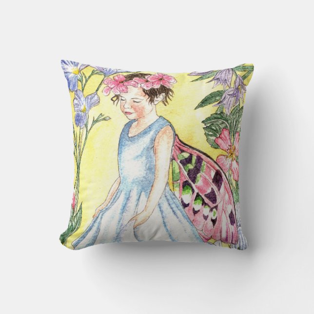 Cojín Decorativo Almohadón de hada de verano lindo (Anverso)